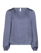 Rwmessina Ls Regular Blouse Tops Blouses Long-sleeved Navy Rosemunde
