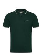 Tipping Ss Pique Polo Tops Polos Short-sleeved Green GANT