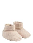 Wool Fleece Booties Lei Aamutossut Sisäkengät Beige Wheat