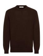 Slhcody Ls Knit Relaxed Crew Neck Noos Tops Knitwear Round Necks Brown...