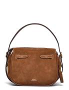 Polo Id Suede Mini Satchel Bags Top Handle Bags Brown Polo Ralph Laure...