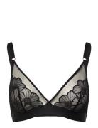 Lush Wirefree Triangle Bra Lingerie Bras & Tops Soft Bras Bralette Bla...