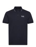 Polo Shirt Tops Polos Short-sleeved Navy EA7