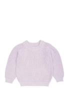 Knitted Classic Rib Blouse Tops Knitwear Pullovers Purple Copenhagen C...