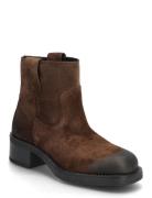Jenny Suede Shoes Boots Ankle Boots Ankle Boots With Heel Brown Paveme...