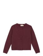 Cardigan Pointelle Tops Knitwear Cardigans Red Creamie