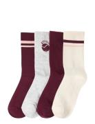 Sock 4 P Varsity Lingerie Socks Regular Socks Purple Lindex