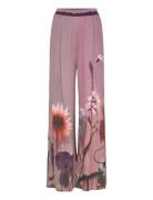 Rodebjer Berta Flower Bottoms Trousers Wide Leg Purple RODEBJER