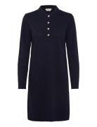 Reg Ls Pique Polo Dress Lyhyt Mekko Navy GANT
