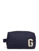 G Badge Cotton Canvas Washbag Toilettilaukut Navy GANT