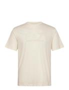 T-Shirt Tops T-shirts Short-sleeved Cream EA7