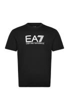 T-Shirt Tops T-shirts Short-sleeved Black EA7