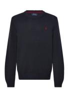 Cotton Crewneck Sweater Tops Knitwear Pullovers Navy Ralph Lauren Kids