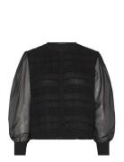 Canary Pleated Shirt Tops Blouses Long-sleeved Black French Connection