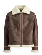 Jorliverpool Aviator Jacket Sn Nahkatakki Brown Jack & J S