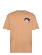 Relaxed Fit Front + Back Aw T-Shirt Tops T-shirts Short-sleeved Beige ...