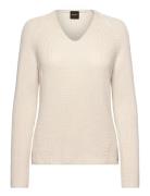 C_Fardin Tops Knitwear Jumpers White BOSS