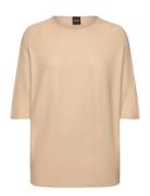 C_Flambers Tops Knitwear Jumpers Beige BOSS