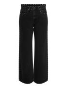 Onlhope Hw Studded Wide Dnm Tai Bottoms Jeans Wide Black ONLY