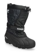 Youth Flurry Boot Print Talvikengät Tarroilla Black Sorel