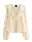 Blouse Ylva Tops Blouses Long-sleeved Beige Lindex