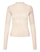Slim Turtleneck Ls Top Tops Knitwear Turtleneck Cream Monki
