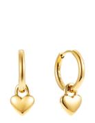 Heart Locker Huggie Accessories Jewellery Earrings Hoops Gold By Jolim...
