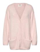 Boxy Knitted Cardigan Tops Knitwear Cardigans Pink Monki