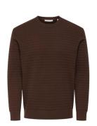 Onsberry Reg 12 Ls Crew Knit Frml Noos Tops Knitwear Round Necks Burgu...