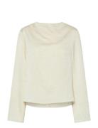 Yasnimbo Ls Top S. Tops Blouses Long-sleeved Cream YAS