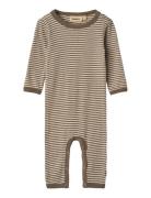 Wool Jumpsuit L/S Haven Pitkähihainen Body Beige Wheat