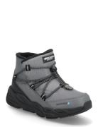 Boys Turbo Tread Bootsit Nauhalliset Saapikkaat Grey Skechers