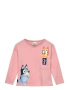 Tshirt Tops T-shirts Long-sleeved T-shirts Pink Bluey