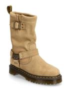 Anist Hi Shoes Boots Ankle Boots Ankle Boots Flat Heel Beige Dr. Marte...