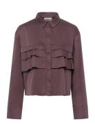 Kbushi Nilla Shirt Tops Shirts Long-sleeved Burgundy Karen By Simonsen