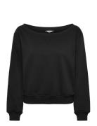 Off Shoulder Sws Tops Sweat-shirts & Hoodies Sweat-shirts Black Lee Je...