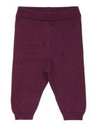 Pants Knit Bottoms Sweatpants Purple Fixoni