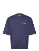 Over D Tee Tops T-shirts Short-sleeved Navy HAN Kjøbenhavn