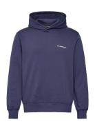 Regular Hoodie Tops Sweat-shirts & Hoodies Hoodies Navy HAN Kjøbenhavn