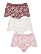 Lace Maxi 3-Pack Hipsterit Alushousut Alusvaatteet Pink Missya