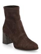 Women Boots Shoes Boots Ankle Boots Ankle Boots With Heel Brown Tamari...