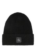 Ck Patch Boucle Beanie Accessories Headwear Beanies Black Calvin Klein