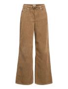 Objmoji Alima Mw Wide Jeans 141 Bottoms Trousers Wide Leg Brown Object