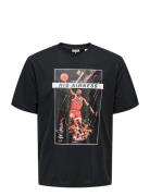 Onsmichael Jordan Rlx Ss Lic Tee Tops T-shirts Short-sleeved Black ONL...