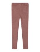 Benna Rib Leggin Bottoms Leggings Pink Fliink