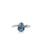 Petite Drop Ring Rhodium Sormus Korut Silver Caroline Svedbom