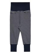 Baby Pants Navy Beige Stripe Bottoms Leggings Navy Geggamoja
