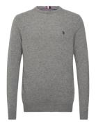 Ketil Reg Lw Uspa M Knit Tops Knitwear Round Necks Grey U.S. Polo Assn...