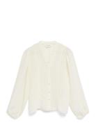 Mschblanka Amrita Shirt Tops Shirts Long-sleeved White MSCH Copenhagen
