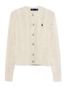 Cable-Knit Wool-Cashmere Cardigan Tops Knitwear Cardigans Cream Polo R...